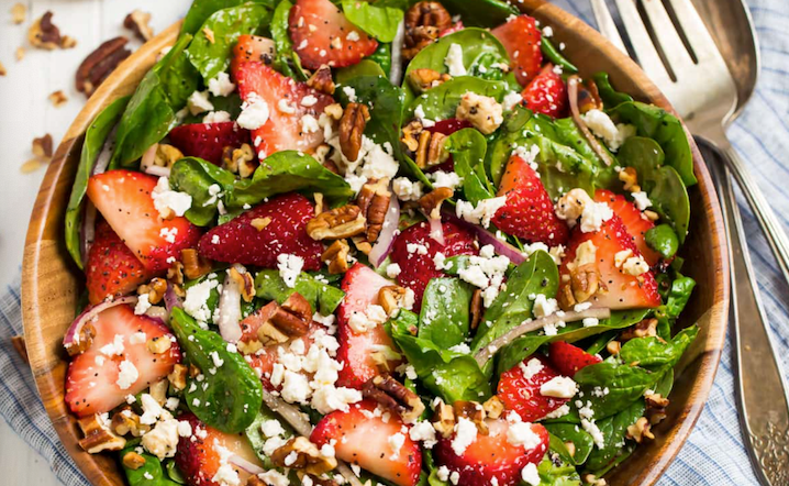 April's Produce: Spinach Strawberry Salad with Balsamic Vinegar