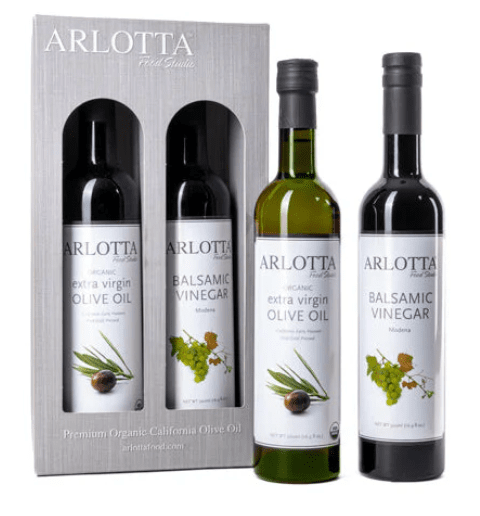 Extra virgin olive oil and balsamic vinegar gift set